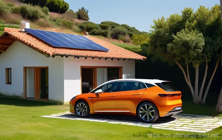 대체에너지의 비즈니스 모델 - **Prompt 1: Sustainable Portuguese Home with Solar Autoconsumption.**
"A sunny, picturesque view...