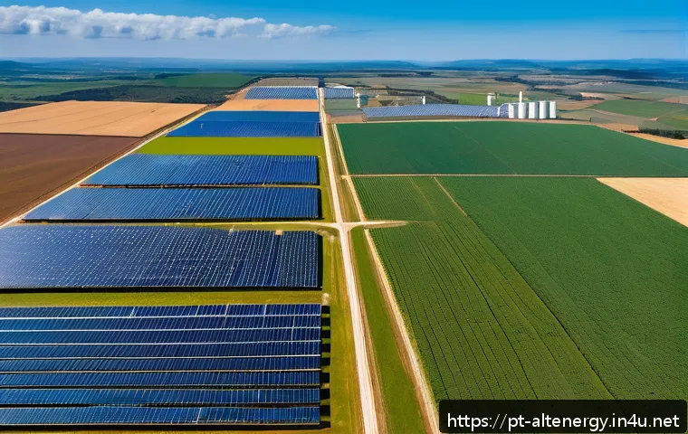 대체에너지 기업의 시장 리더십 - A cutting-edge renewable energy facility in Brazil featuring a sprawling solar panel farm alongside ...